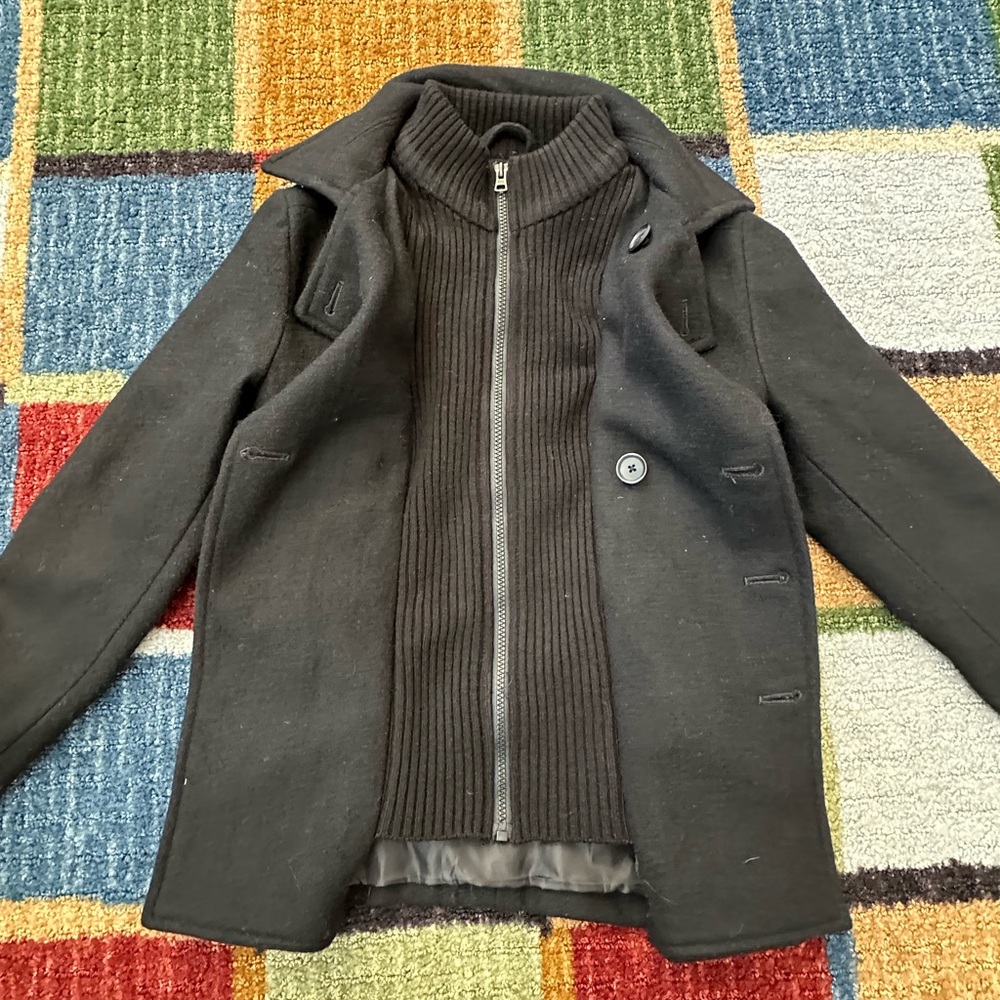 Epic Threads Black Pea wool Coat for boys